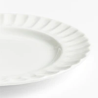 Capella White Bone China Salad Plates, Set of 8