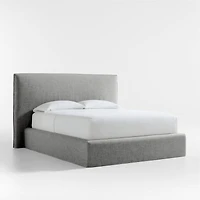 Capri Charcoal Grey Slipcovered Queen Bed