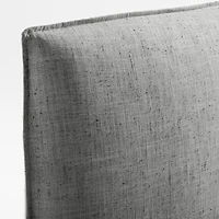 Capri Charcoal Grey Slipcovered Queen Bed