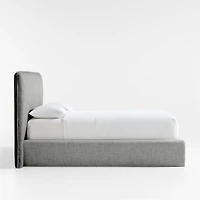 Capri Charcoal Grey Slipcovered Queen Bed