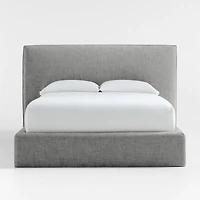 Capri Charcoal Grey Slipcovered Queen Bed
