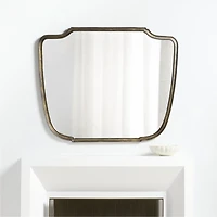 Capriano Antique Bronze Metal Mantel Wall Mirror 50"x41"