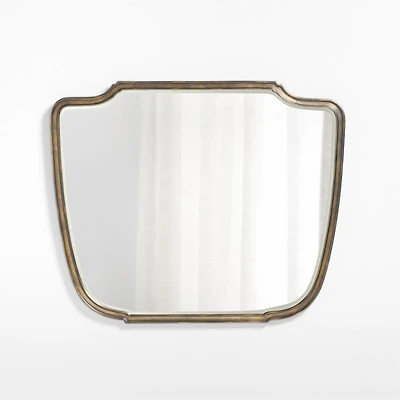 Capriano Antique Bronze Metal Mantel Wall Mirror 50"x41"