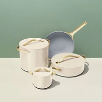 Caraway Cookware Plus 8-Piece Cream and Gold Set