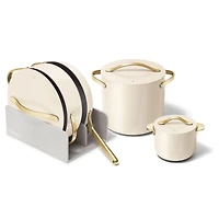 Caraway Cookware Plus 8-Piece Cream and Gold Set