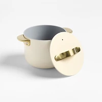Caraway Cookware Plus Cream and Gold 2-Qt. Petite Cooker