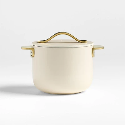 Caraway Cookware Plus Cream and Gold 2-Qt. Petite Cooker