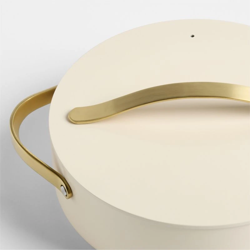 Caraway Cookware Plus Cream and Gold Stock Rondeau Pan