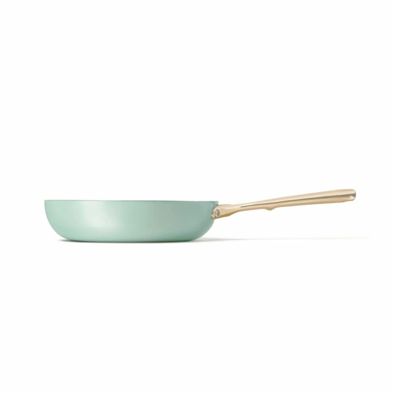 Caraway ® Silt Green Non-Stick Ceramic Fry Pan with Gold Hardware with Gold Hardware