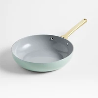 Caraway ® Silt Green Non-Stick Ceramic Fry Pan with Gold Hardware with Gold Hardware