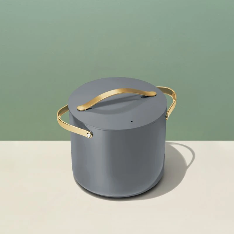Caraway Cookware Plus Graphite and Gold Cookware 12-Qt. Stockpot with Lid