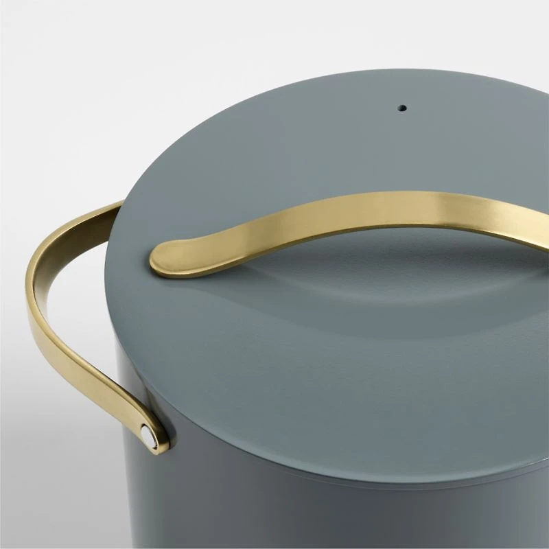 Caraway Cookware Plus Graphite and Gold Cookware 12-Qt. Stockpot with Lid