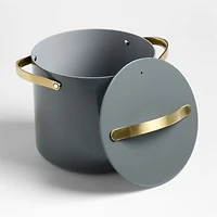 Caraway Cookware Plus Graphite and Gold Cookware 12-Qt. Stockpot with Lid