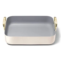 Caraway ® 16.5" Cream Ceramic Non-Stick Roasting Pan with Rack