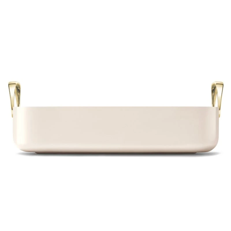 Caraway ® 16.5" Cream Ceramic Non-Stick Roasting Pan with Rack