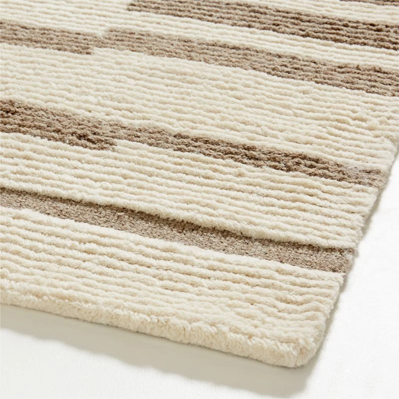 Cardrona Wool Beige Area Rug 6'x9'