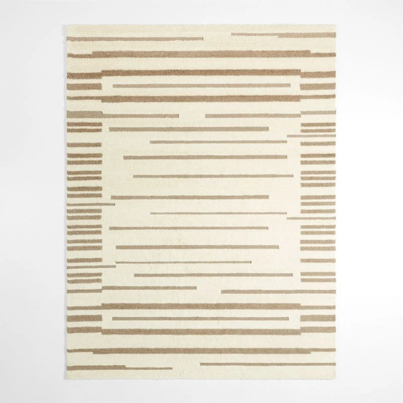 Cardrona Wool Beige Area Rug 6'x9'