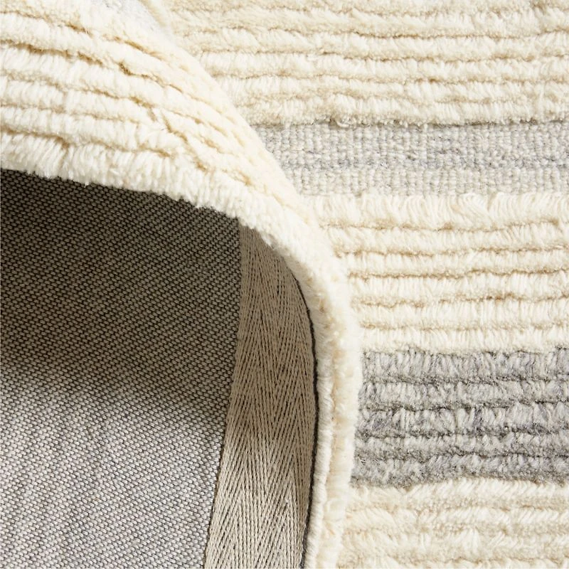 Cardrona Wool Silver Grey Area Rug 9'x12'