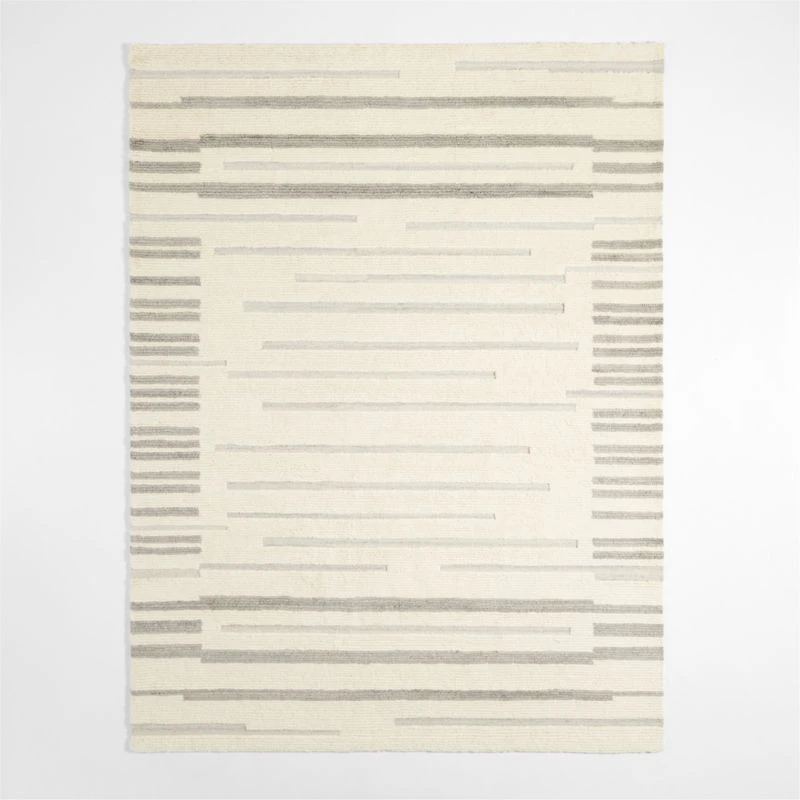 Cardrona Wool Silver Grey Area Rug 9'x12'