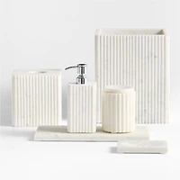 Carmen White Marble Canister