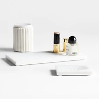 Carmen White Marble Canister