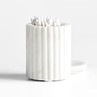 Carmen White Marble Canister