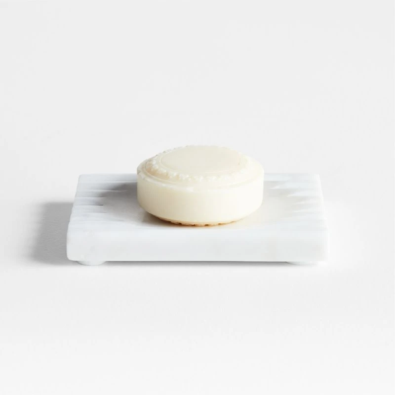Carmen White Marble Soap Dish