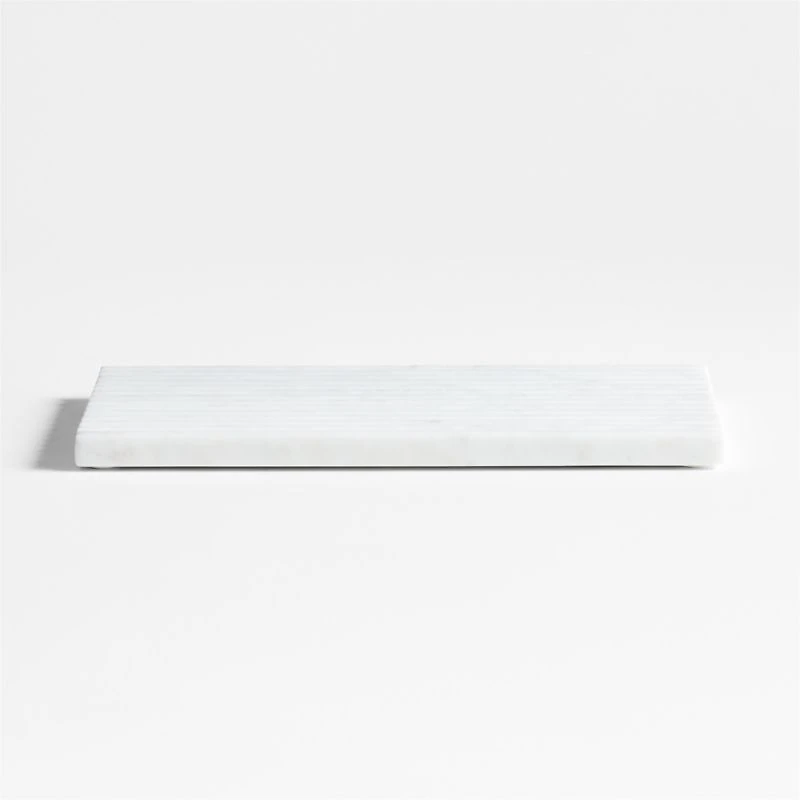 Carmen White Marble Vanity Tray