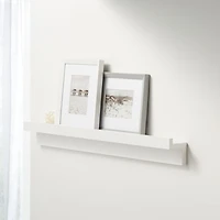 Carren 36" Floating White Ledge Shelf with Lip