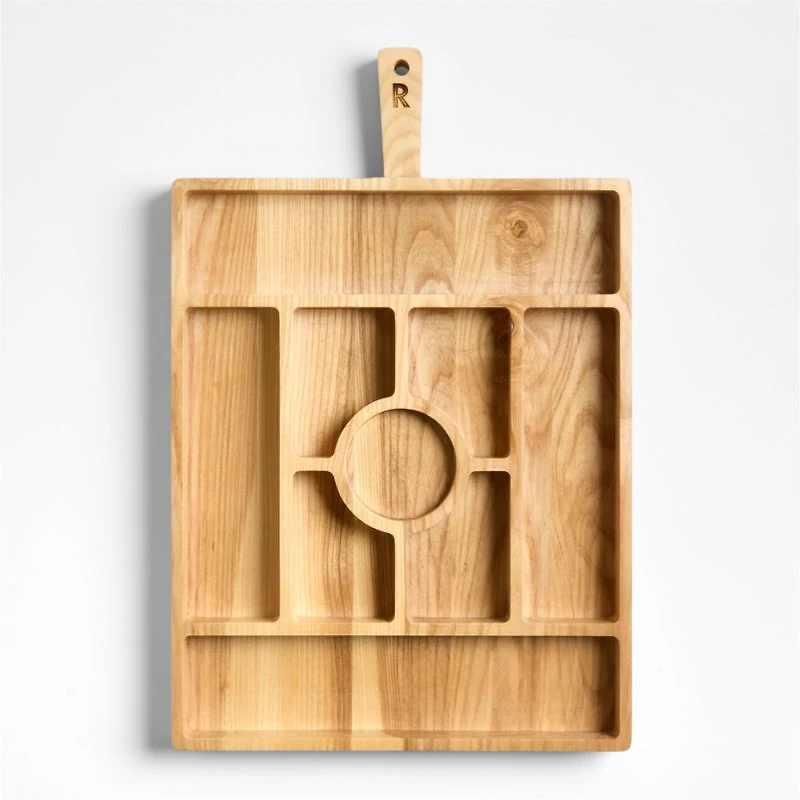 Carson Large Sectioned Ash Wood Serving Board