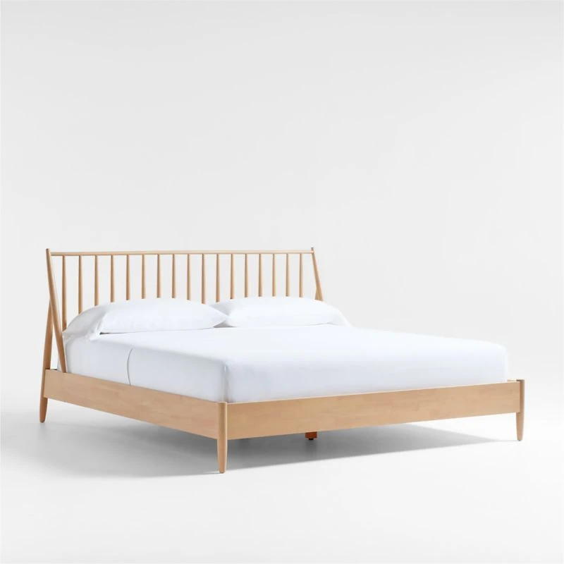 Carson Natural Wood Spindle King Bed