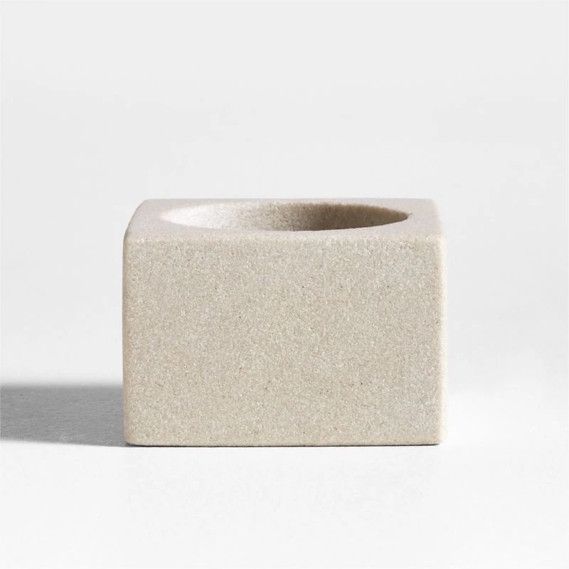 Carter Sandstone Tealight Candle Holder