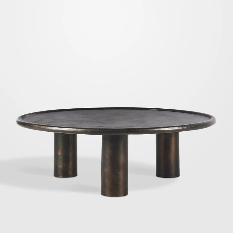 Cary Bronze Aluminum 50" Round Indoor/Outdoor Coffee Table