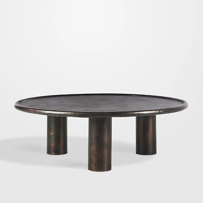 Cary Bronze Aluminum 50" Round Indoor/Outdoor Coffee Table