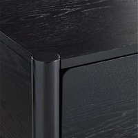 Casa 72" Black Oak Wood 6-Drawer Dresser