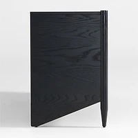 Casa 72" Black Oak Wood 6-Drawer Dresser