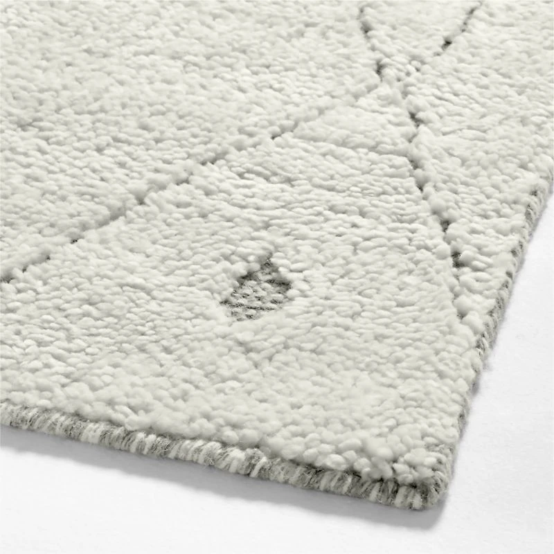 Casablanca Wool Moroccan Ivory Area Rug 8'x10'
