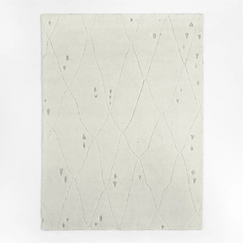 Casablanca Wool Moroccan Ivory Area Rug 8'x10'
