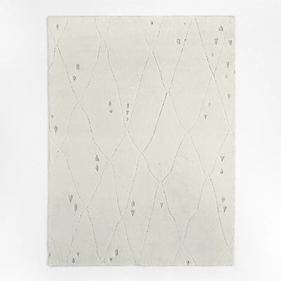 Casablanca Wool Moroccan Ivory Area Rug 8'x10'