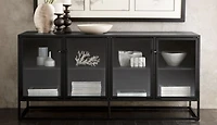 Casement 66" Black Credenza
