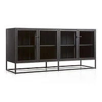 Casement 66" Black Credenza