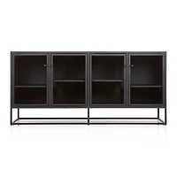 Casement 66" Black Credenza