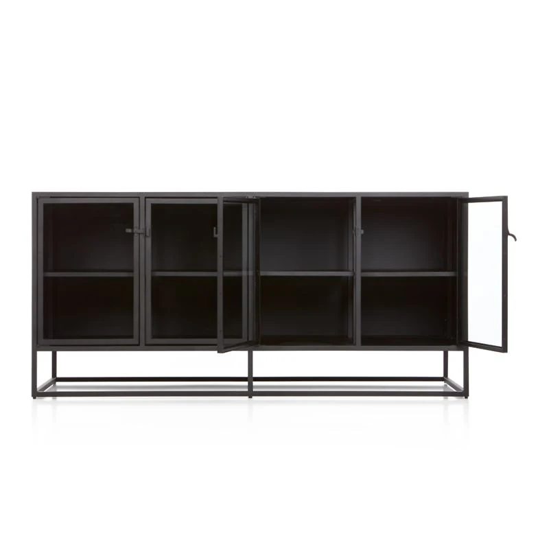 Casement 66" Black Credenza