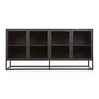 Casement 66" Black Credenza