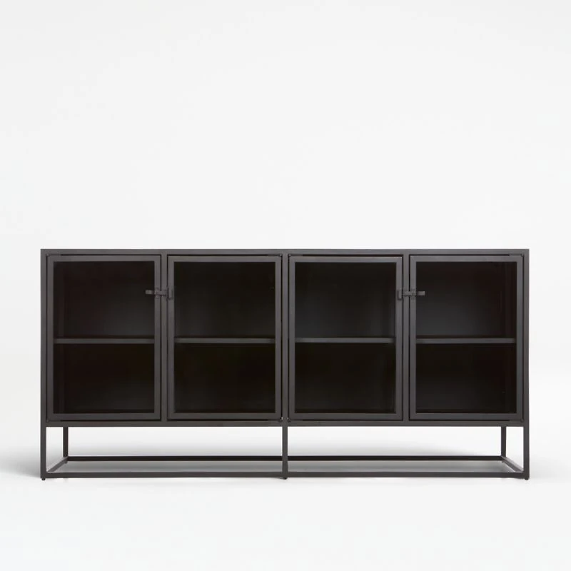 Casement 66" Black Credenza