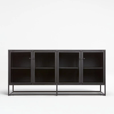 Casement 66" Black Credenza