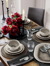 Marin Storm Grey Linen 90" Table Runner