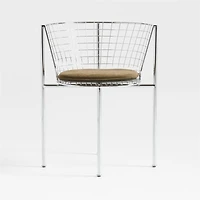 Cassano Metal Dining Chair with Leather Cushion