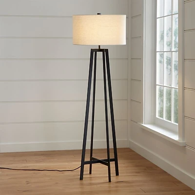 Castillo Black Floor Lamp 63"