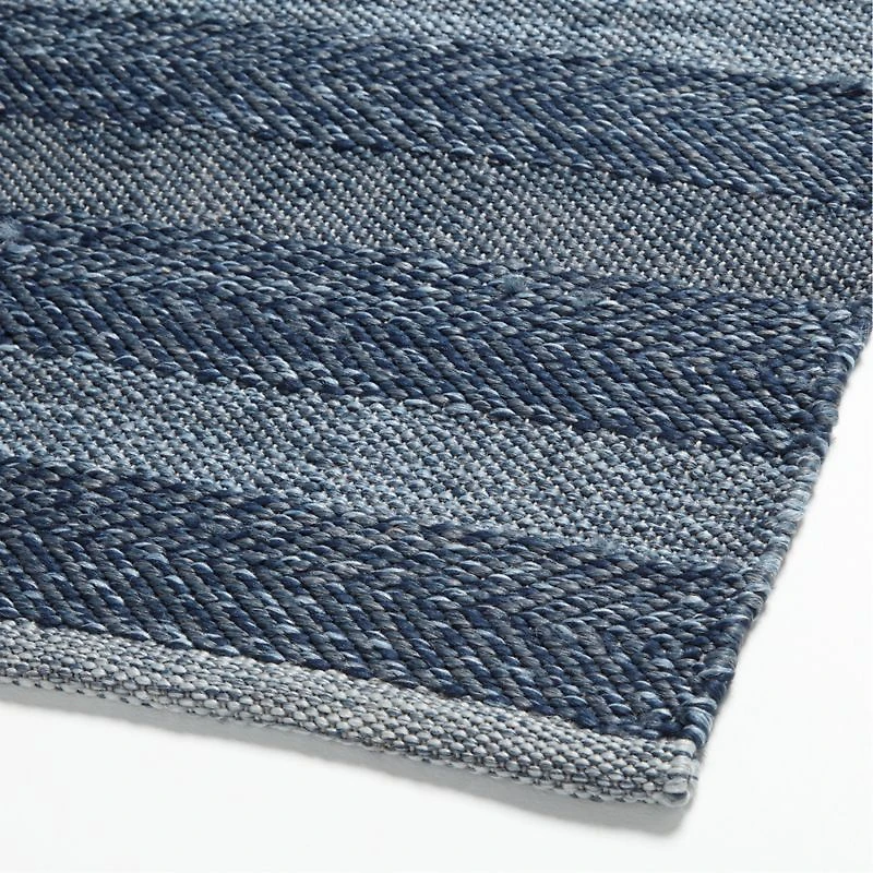 Catania Performance Handwoven Navy Blue Indoor/Outdoor Area Rug 10'x14'